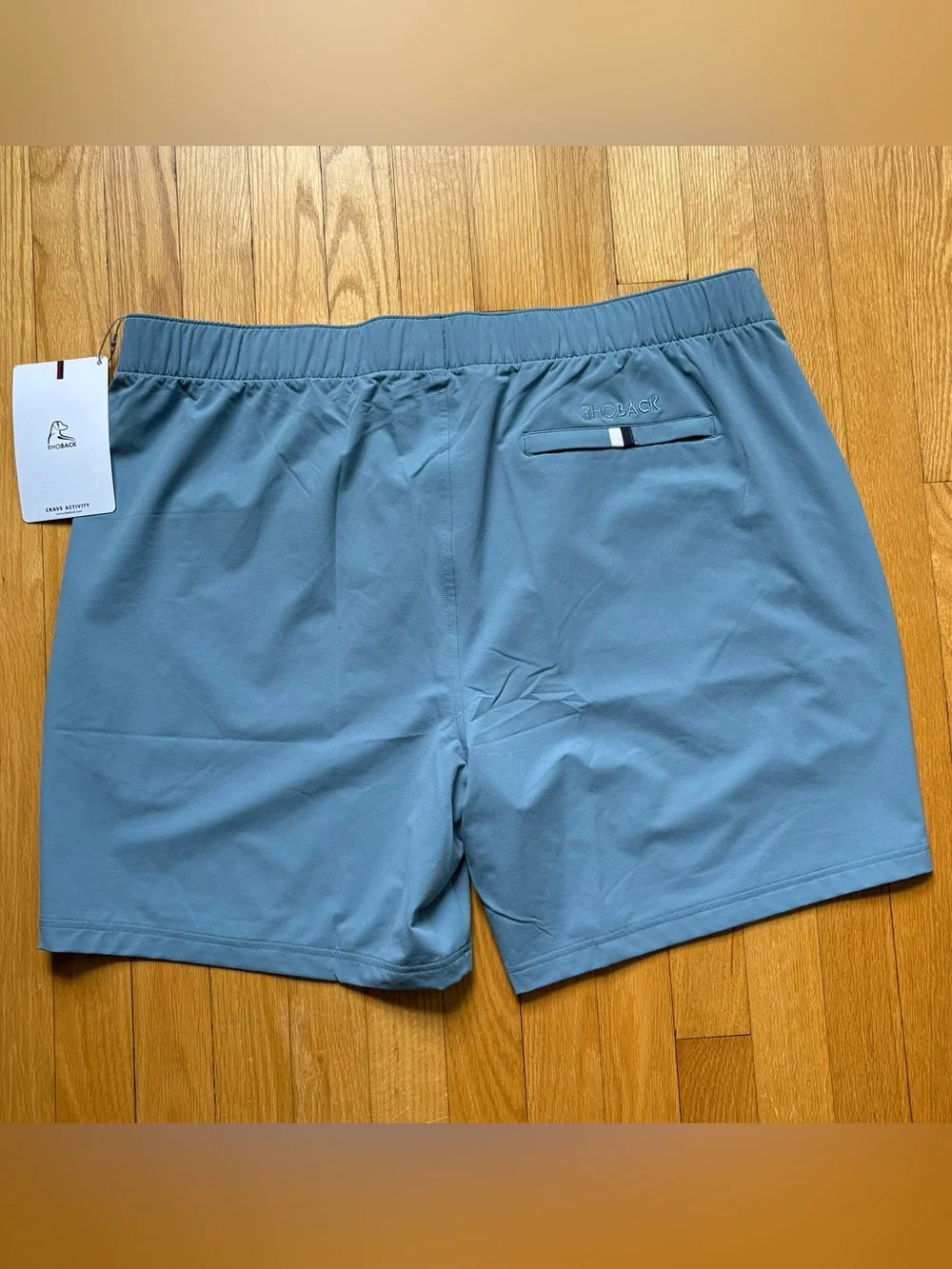 NWT Rhoback Men's Performance Everyday Shorts 3XL XXXL Cadet Blue NEW